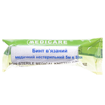 Бинт в’язаний Medicare Knitted bandage медичний нестерильний 5 м х 10 см