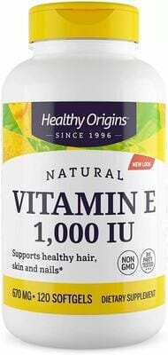 Вітамін Е Healthy Origins Vitamin E 1000 МО, 120 гелевих капсул