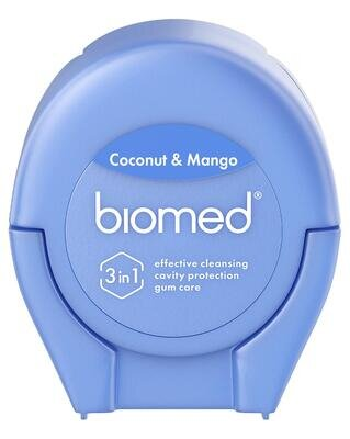 Зубна нитка BioMed Комплексна з ароматом кокосу та манго, 50 м