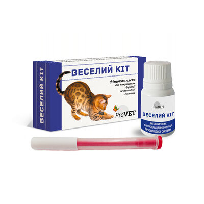 Фітокомплекс для покращення функції сечовивідної системи ProVET Веселий Кіт для котів, 20 мл