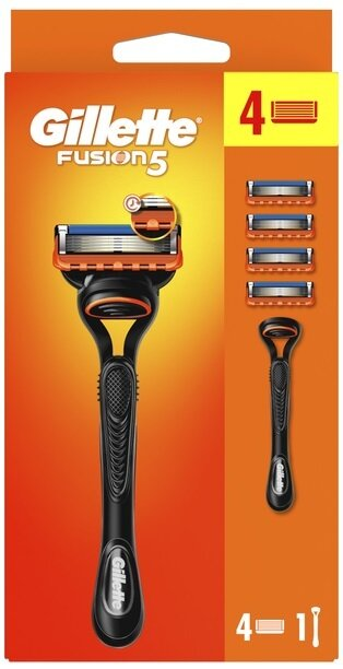 Бритва Gillette Fusion5 + 4 змінних картриджа