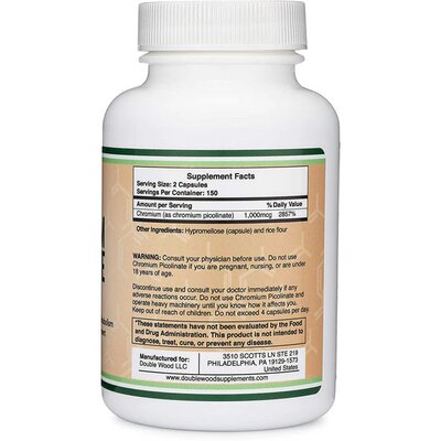 Хрому піколінат Double Wood Chromium Picolinate 1000 мкг, 300 капсул