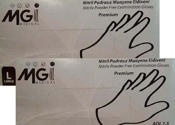 Рукавички оглядові Top Glove MGI Medical нітрилові без пудри, нестерильні, розмір L, пара