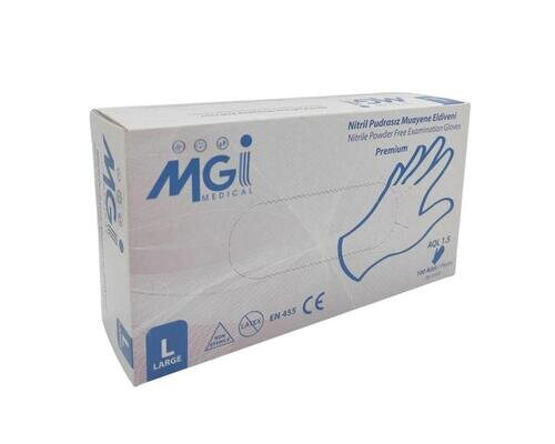 Рукавички оглядові Top Glove MGI Medical нітрилові без пудри, нестерильні, розмір L, пара