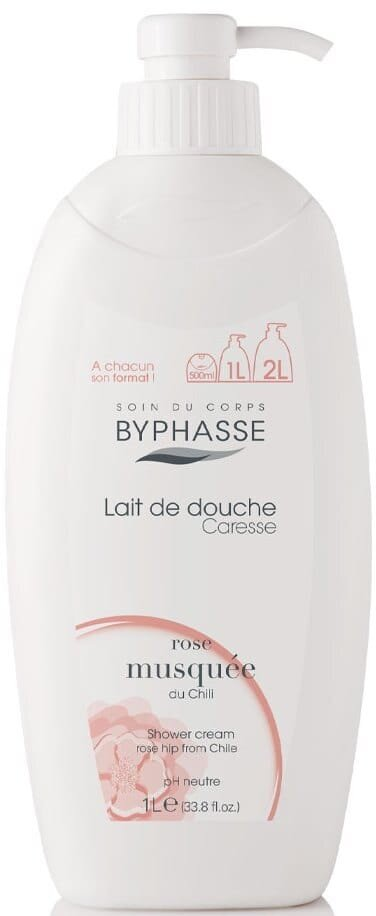Крем-догляд для душу Byphasse Caresse Шипшина, 1000 мл