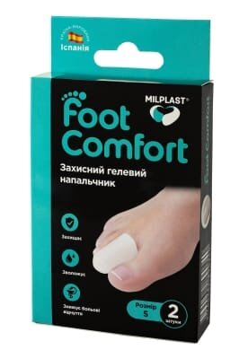 Напальчник гелевий Milplast Foot Comfort захисний, розмір S, 2 штуки