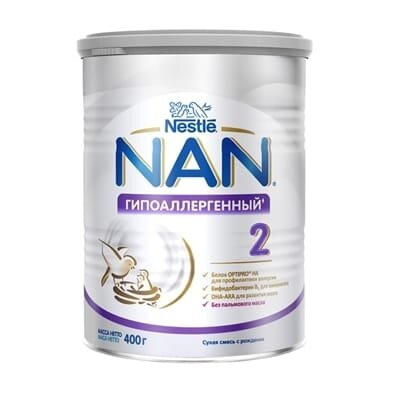 Суміш суха молочна NAN Гіпоалергенний 2 Optipro для дітей від 6 місяців, 400 г
