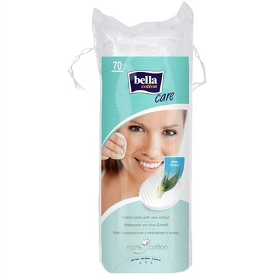 Ватні подушечки Bella Cotton Care з екстрактом алое, 70 штук