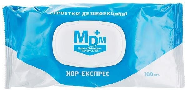 Серветки вологі Манорм НОР-експрес дезінфікуючі, 100 шт