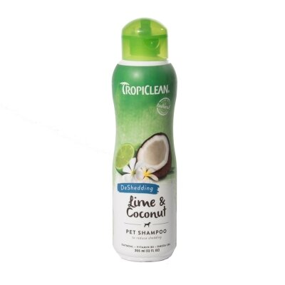 Шампунь TropiClean Lime & Coconut для прискорення линьки для собак та кішок, 355 мл