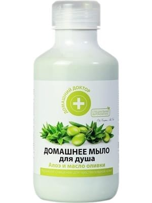 Мило домашнє для душу Домашній Доктор Алое і олія оливки, 500 мл