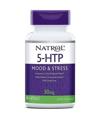 Натуральна добавка Natrol 5-HTP 50 mg, 45 капсул