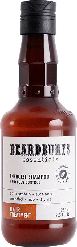 Шампунь Beardburys Essentials Energize проти випадіння волосся, 250 мл