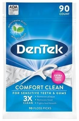 Флос-зубочистки DenTek Comfort Clean Комфортне очищення, 90 штук