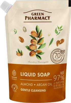 Мило рідке Green Pharmacy Мигдаль та арганова олія, дой-пак, 460 мл