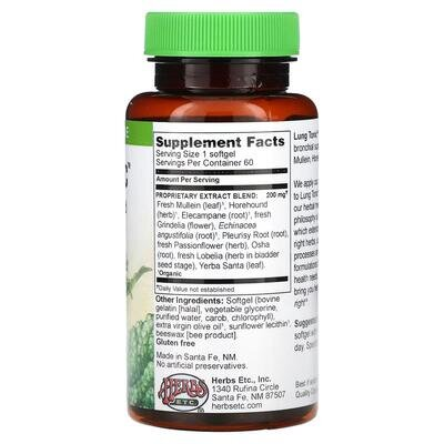 Тонік для легенів Herbs Etc Lung Tonic, 60 капсул