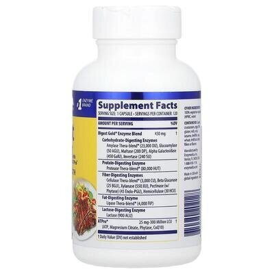 Травні ферменти Enzymedica Digest Gold with ATPro, 120 капсул