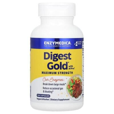 Травні ферменти Enzymedica Digest Gold with ATPro, 120 капсул