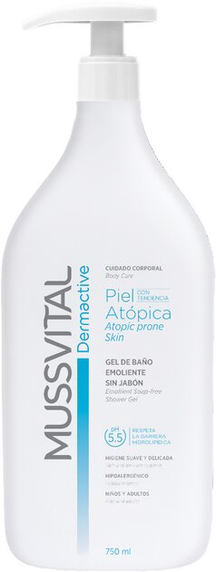 Гель для душу Mussvital Dermactive для атопічної шкіри, 750 мл