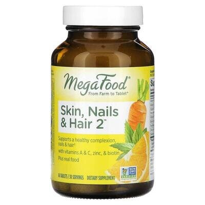 Комплекс для шкіри, нігтів і волосся MegaFood Skin, Nails & Hair 2, 60 таблеток