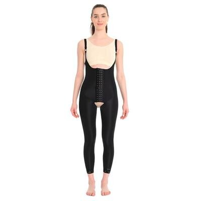 Комбінезон компресійний Aurafix LC-1587 після ліпосакції без рукавів до щиколотки, чорний, розмір 4