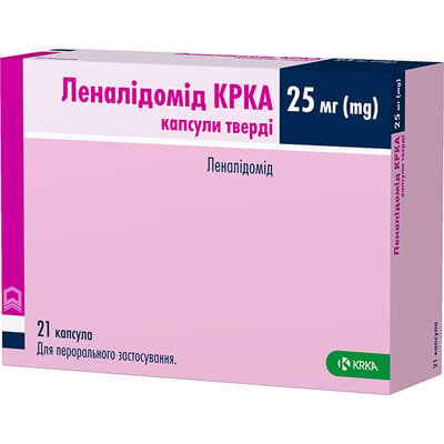 Леналідомід КРКА капсули тв. по 25 мг №21 (7х3)