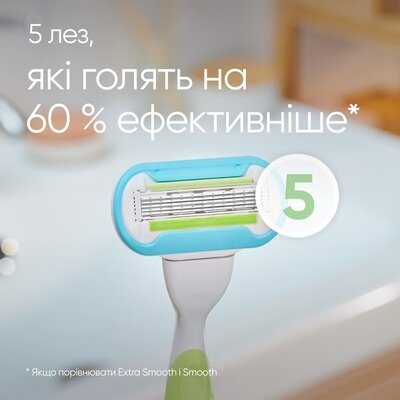 Картриджі змінні для гоління (леза) Venus 5 Extra Smooth Embrace, 4 шт