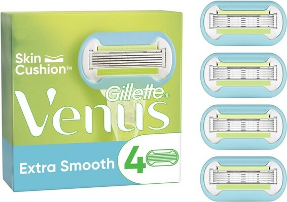 Картриджі змінні для гоління (леза) Venus 5 Extra Smooth Embrace, 4 шт