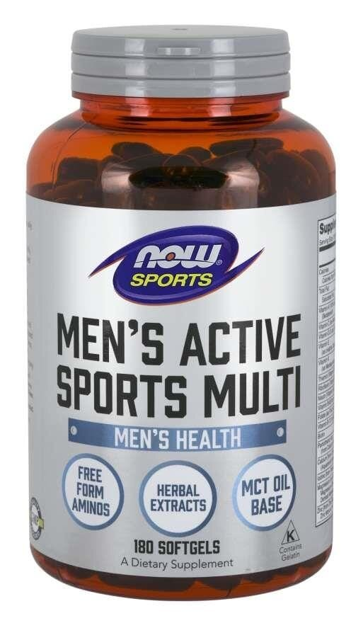 Мультивітаміни для чоловіків NOW Sports Men's Active Sports Multi м'які капсули №180