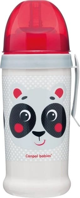 Поїльник Canpol babies Hello Little Панда 56/510_bei з силіконовою насадкою, бежевий, 350 мл