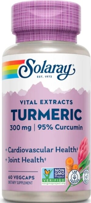 Екстракт куркуми Solaray Turmeric Root Extract 300 мг, 60 веганських капсул
