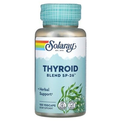 Комплекс для щитовидної залози Solaray Thyroid Blend SP-26, 100 вегетаріанських капсул