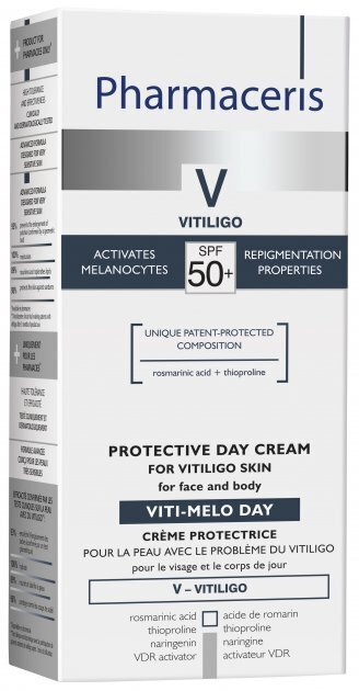 Крем для обличчя та тіла Pharmaceris Viti-Melo Day SPF50+ денний захисний для шкіри з вітіліго, 75 мл