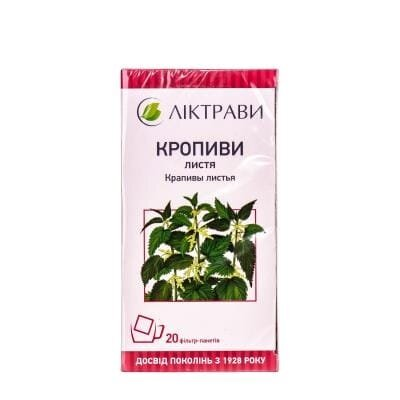 Кропиви листя по 1.5 г №20 у філ.-пак.