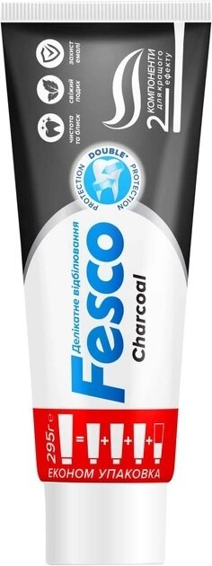 Зубна паста Fesco Charcoal, 250 мл