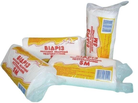 Відріз марлевий нестерильний Наша Вата медичний, 5 м х 90 см