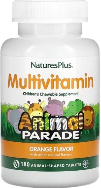 Мультивітаміни Nature's Plus Animal Parade Children's Multi-Vitamin, смак апельсин, 180 таблеток