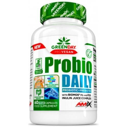 Пробіотики Amix Nutrition GreenDay ProVegan Probio Daily, 60 веганських капсул