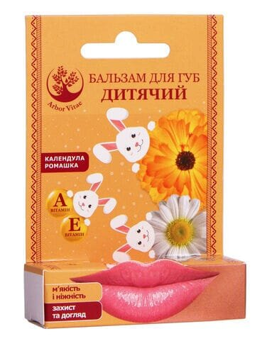 Бальзам для губ Arbor Vitae SPF6 дитячий, 4,6 г