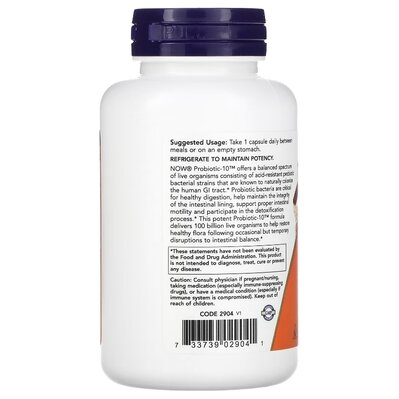 Пробіотик-10 NOW Probiotic-10 100 Billion вег. капсули №60