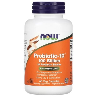 Пробіотик-10 NOW Probiotic-10 100 Billion вег. капсули №60