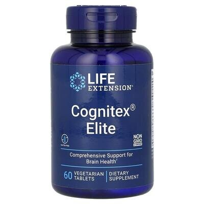 Покращення роботи мозку Life Extension Cognitex Elite, 60 вегетаріанських таблеток
