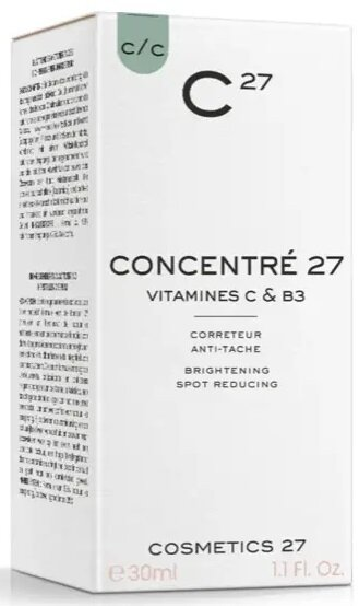 Сироватка для обличчя Cosmetics 27 Concentre з ніацинамідом та вітаміном С, 30 мл