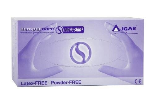 Рукавички оглядові Sempercare Nitrile Skin2 нітрилові без пудри нестерильні, розмір S, 200 штук
