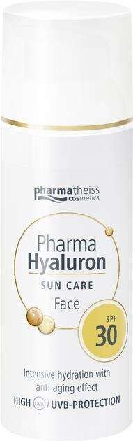 Крем для обличчя Hyaluron сонцезахисний з SPF30 антивіковий, флакон з дозатором, 50 мл