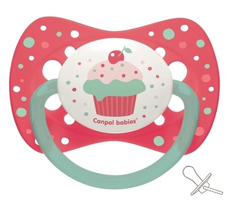 Пустушка силіконова Canpol Babies Cupcake симетрична 23/284_pin, 18+ місяців, 1 шт