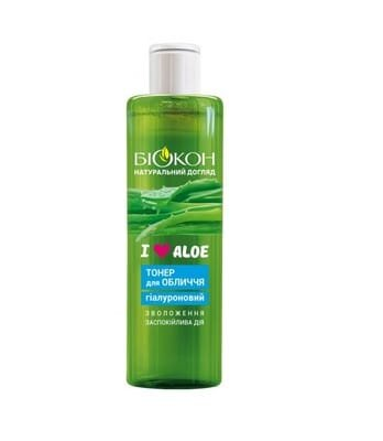 Тонер для обличчя Біокон I love aloe гіалуроновий, 200 мл