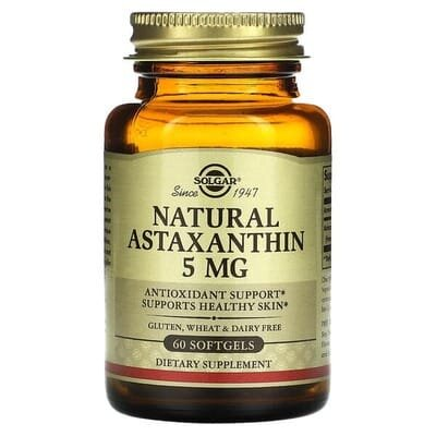 Астаксантин Solgar Natural Astaxanthin 5 мг м'які капсули №60