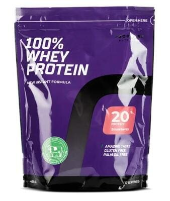 Протеїн Progress Nutrition 100% Whey Protein New Instant Formula формула миттєвої дії, полуниця, 460 г