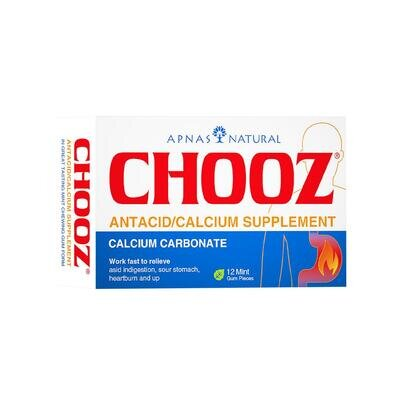 Чуз Apnas Natural Chooz від печії зі смаком м'яти жувальні гумки №12